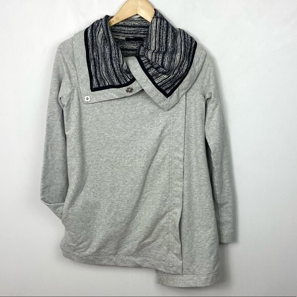 Lululemon Savasanah Wrap Sweater‎ Coat Shacket Heathered Grey Strata Size 2 Warm - Picture 9 of 10